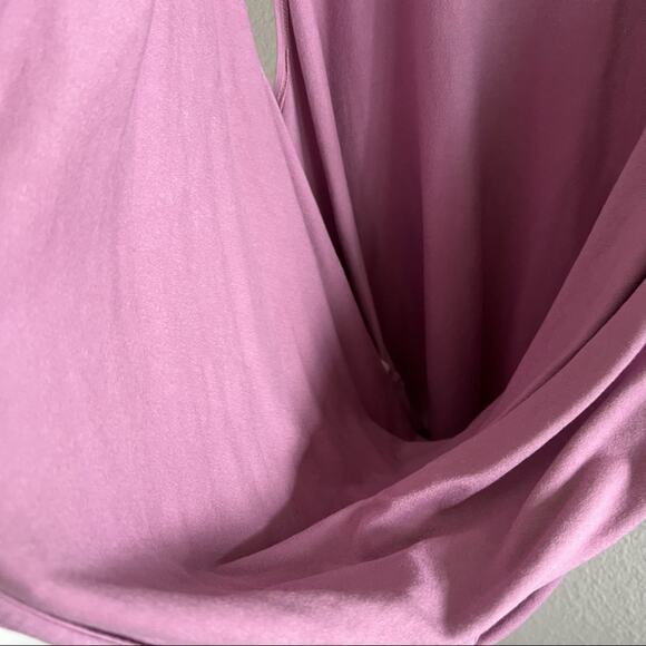 Ava Sky Open Back Drape Pink Purple Tone Tank Stretchy Small - Picture 7 of 7